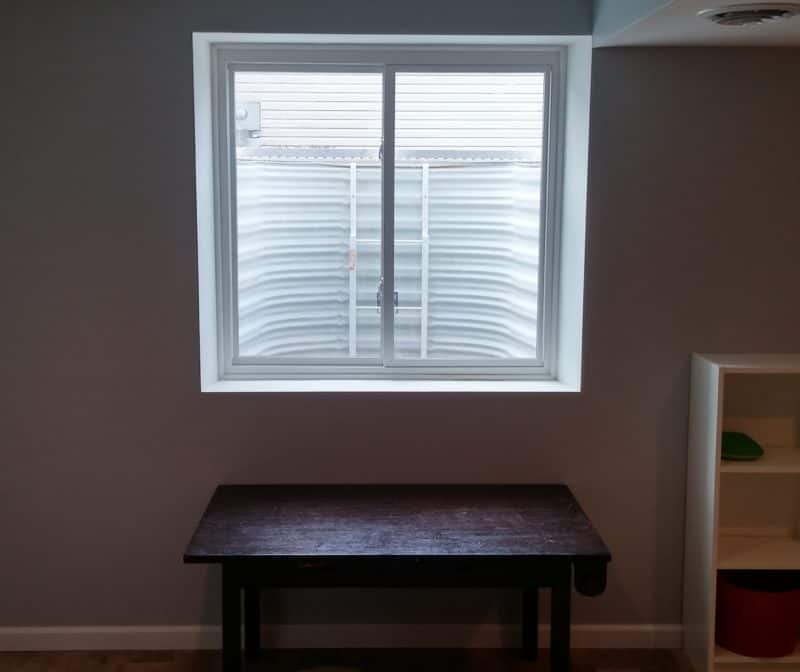 egress window example for finished basement article